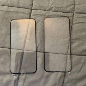 Two black iphone 12 pro max screen protector